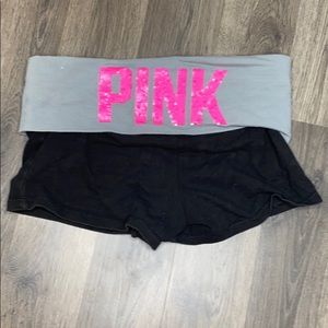 Black VS pink shorts